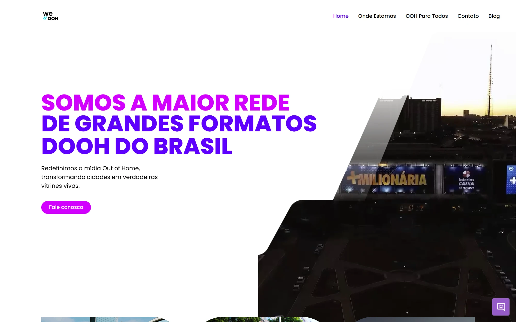 Página inicial do site da WEOOH, desenhado, construído e publicado por Felipe Teruji Hashimoto